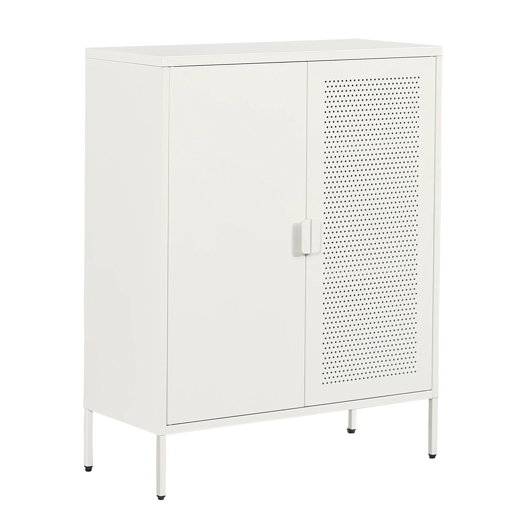 送料無料216キャビネット スチール サイドボード ドア付き 両開き 可動棚付き メタル コンパクト 高め 金属製 おしゃれ リビング モダン 棚 スチールチェスト 書類 韓国インテリア 扉 金属製キ