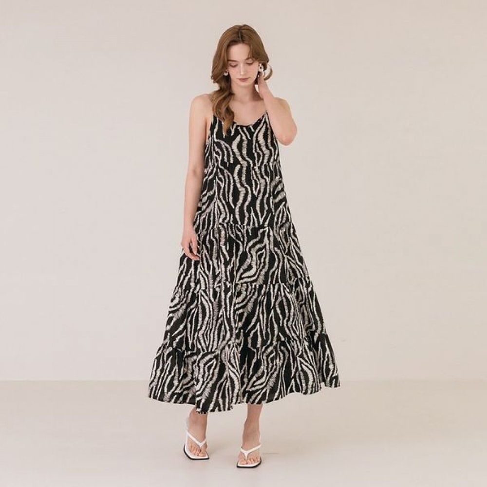 [Max Cartizio] スクロールルーズフィットビスチェカンカンドレス