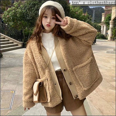 ふわふわボアブルゾンサイズMまで選べる6色 　ボア　ジャケット 　送料無料＠　今季最強の可愛さ