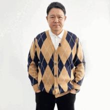 キム・グラ様協賛 KG アーガイル Vネック カーディガン