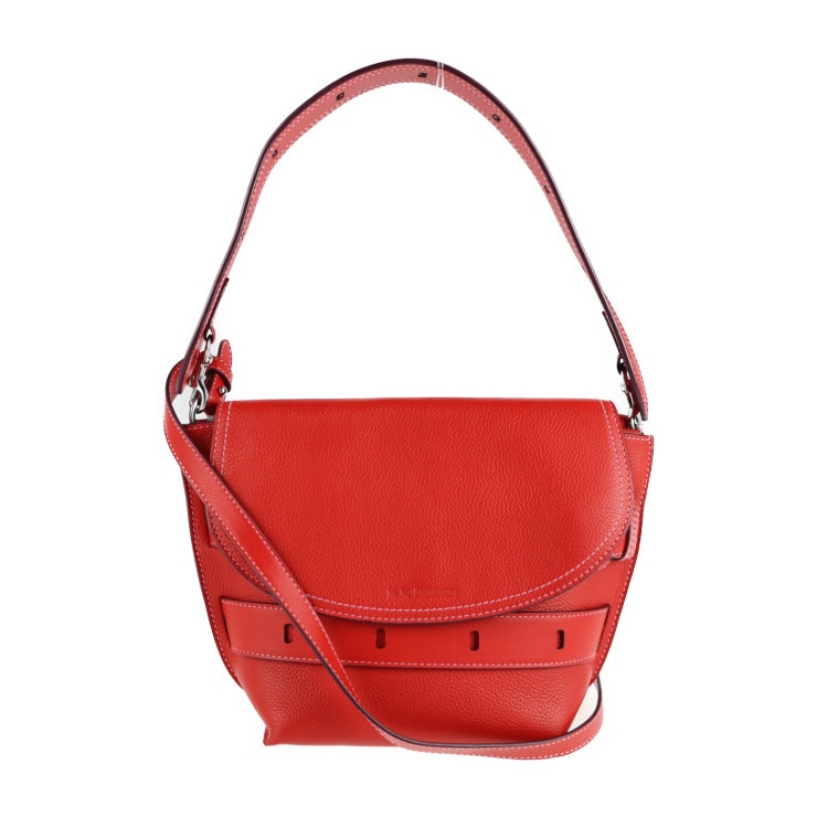 超美品 J&M Davidson ジェイアンドエムデヴィッドソン ショルダーバッグ - THE BELT BAG カーフ レッド 2WAY ハンドバッグ レザー 本物保証 中古