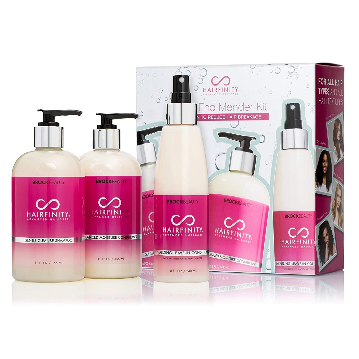 HairfinitySplitEndMenderKit-ビオチンシャンプー&コンディショナーセット