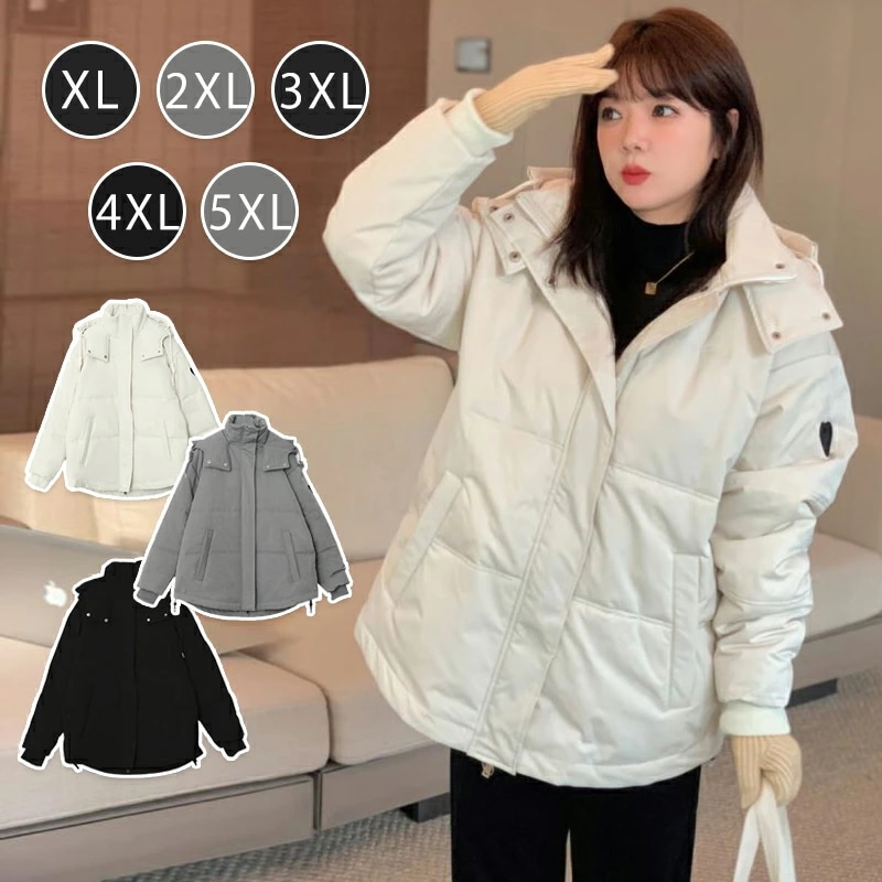 ダウンコート ショートコート フード付き レディース 冬 ダウンジャケット ショート丈コート 中綿コート アウター 前開き 暖かい 防寒 通勤 カジュアル 大きいサイズ きれいめ おしゃれ 20代 3