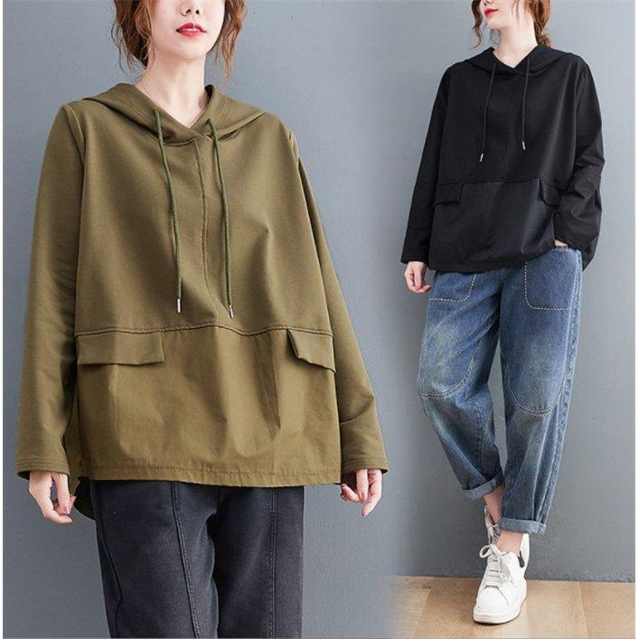 パーカー Tシャツ レディース ブラウス 春秋 フード付き 長袖 シャツブラウス ス 着心地 切り替え 大人 ゆったり 体型カバー 着痩せ カジュアル パーカー Tシャツ レディース ブラウス 春秋冬秋 フード付き