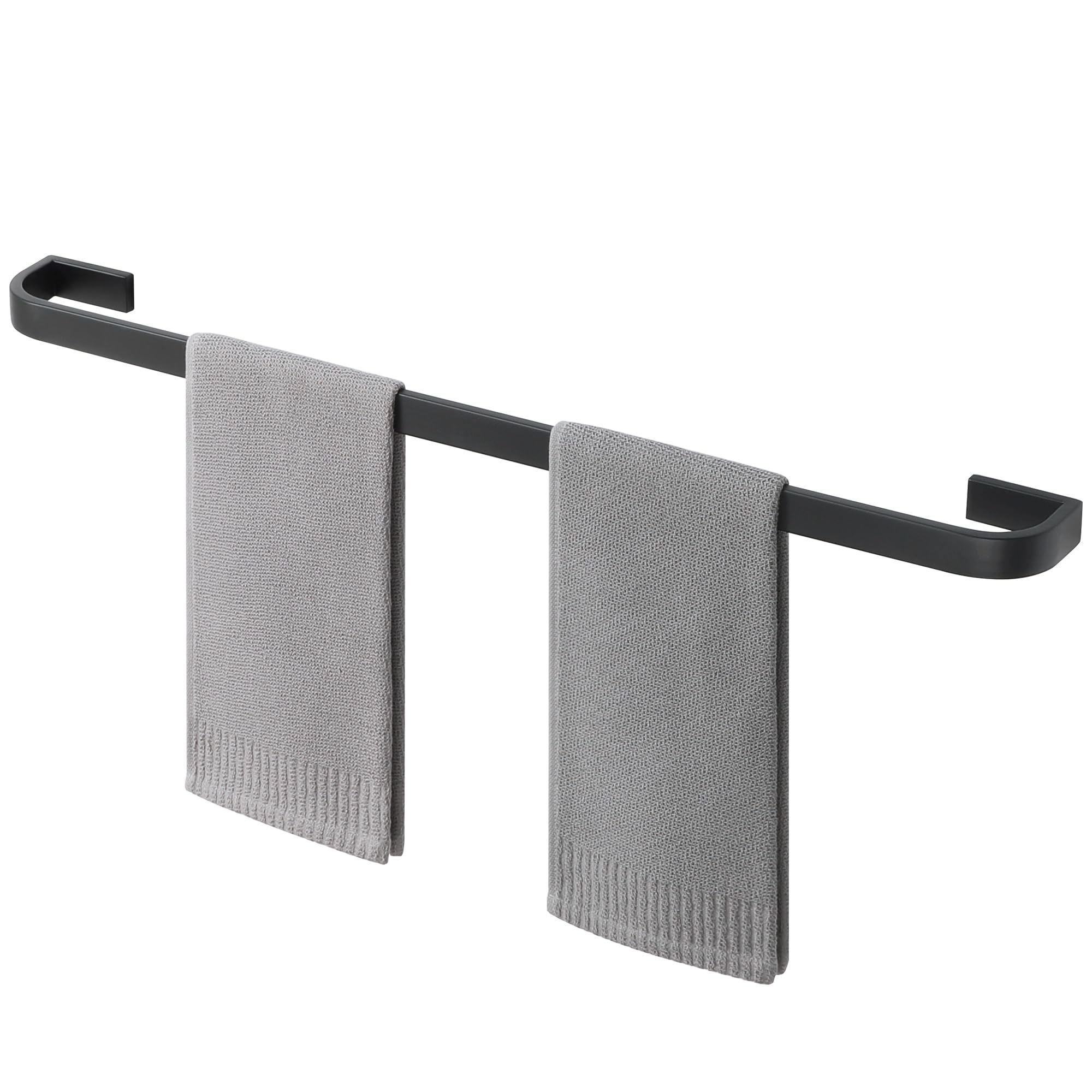 Alise 浴室用タオルバー ブラック タオルホルダー 32インチ 浴室壁取り付け用タオルラック SUS304 ステンレススチール タオルレール 壁用 タオルハンガー
