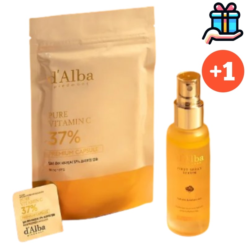 [ビタミン元気SET] ピュアビタミンC37%プレミアムカプセル+ホワイトトリュフファーストミストセラム100ml 2種 韓国人気スプレー 水分光彩の中の保湿 トーンアップ 肌栄養 韓国コスメ