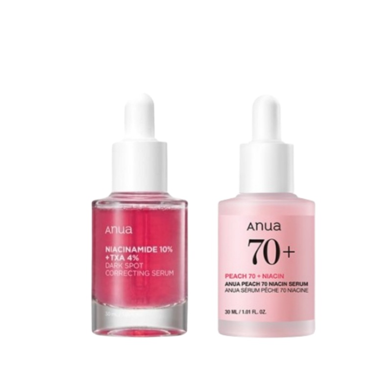 A**ua アヌ* *白ブースターセット(桃 70ナイアシン セラム 30ml+TXA 4 ダークスポット コレクティング セラム 30ml)