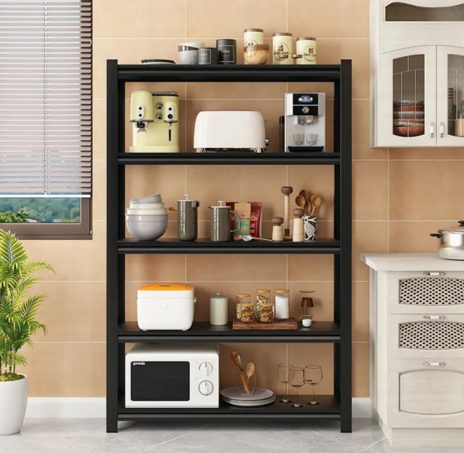 キッチン3レベル棚小売キッチンスーパーマーケットのニーズのための頑丈な収納オーガナイザー多層棚　キッチン家庭用収納棚スーパーマーケット製品ディスプレイ棚多機能ホームキャビネット収納ラック