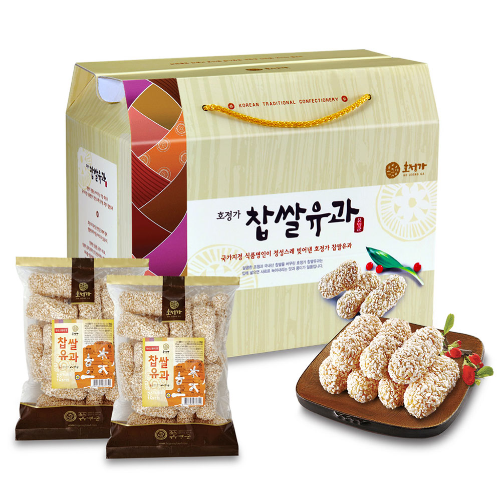 韓国高級伝統工芸品　5点　チェユル Qoo10] HO JEONG GA もち米油菓500gx2袋 / チャプサル