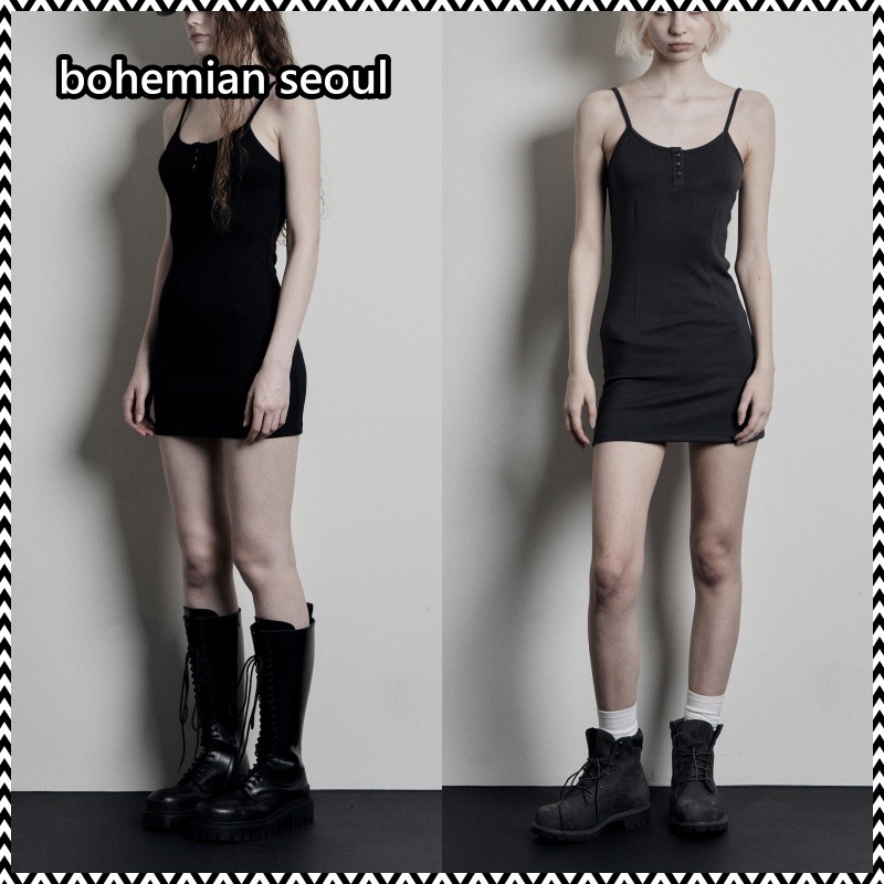bohemian seoul 24SS BUTTON SLEEVELESS DRESS