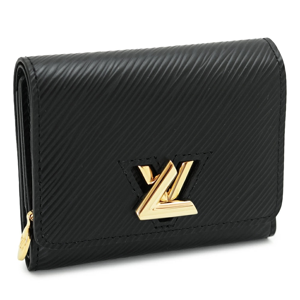 Louis Vuitton折財布 レディース M80691 ポルトフォイユツイスト XS 三つ折り財布 コンパクト財布 ミニ財布 エピレザー ブラック