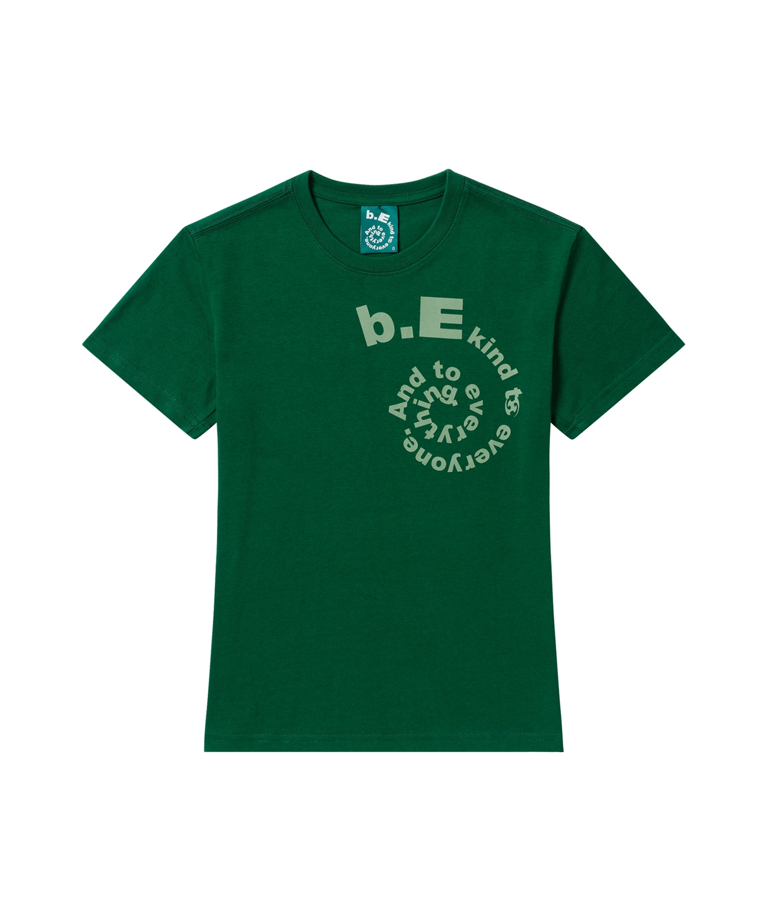 【SANSANGEAR】 SAN SAN X b.E SWIRL T-SHIRTS : GREEN