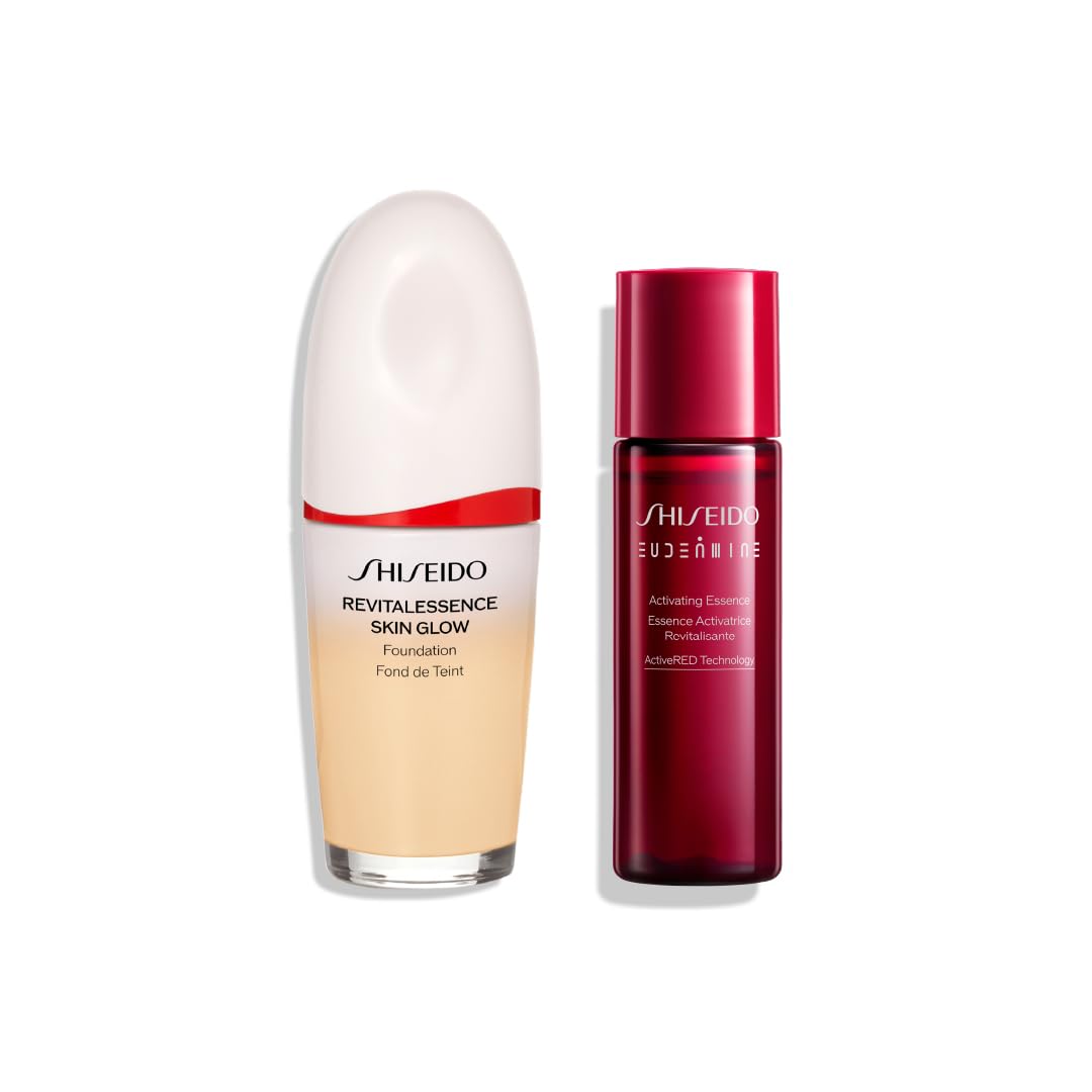 SHISEIDO ベースメイクキット エッセンス スキングロウ ファンデーション 130 Opal 30mL SPF30 PA+++ + オイデルミン特製サイズ（30ml） ファンデ美容液
