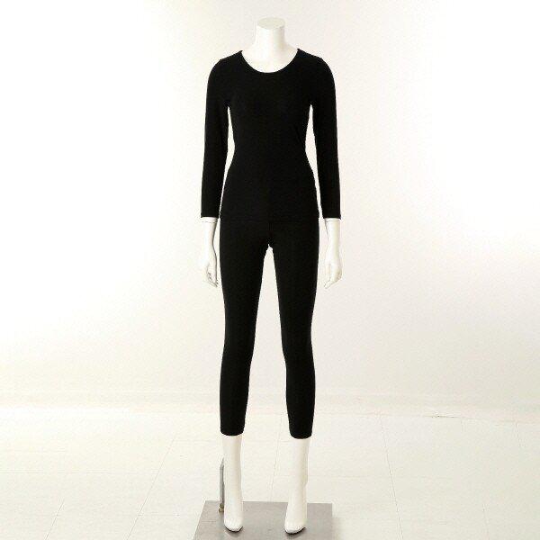 WLG2564CWLG2564LBK_Mモーダル上下セット9分丈インナー