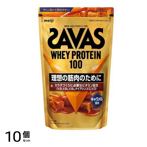 ホエイプロテイン100 キャラメル風味 450g 10個セット