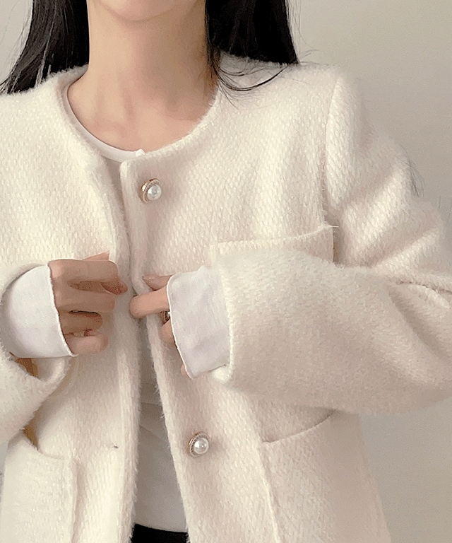 シャシャ ツイード ジャケット 2オンス キルティング裏地 - 2color 7,250円