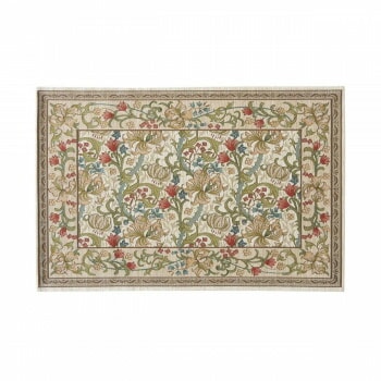 川島織物セルコン Morris Design Studio ゴールデンリリーマイナー マット 約60x90cm FH1708A I アイボリー
