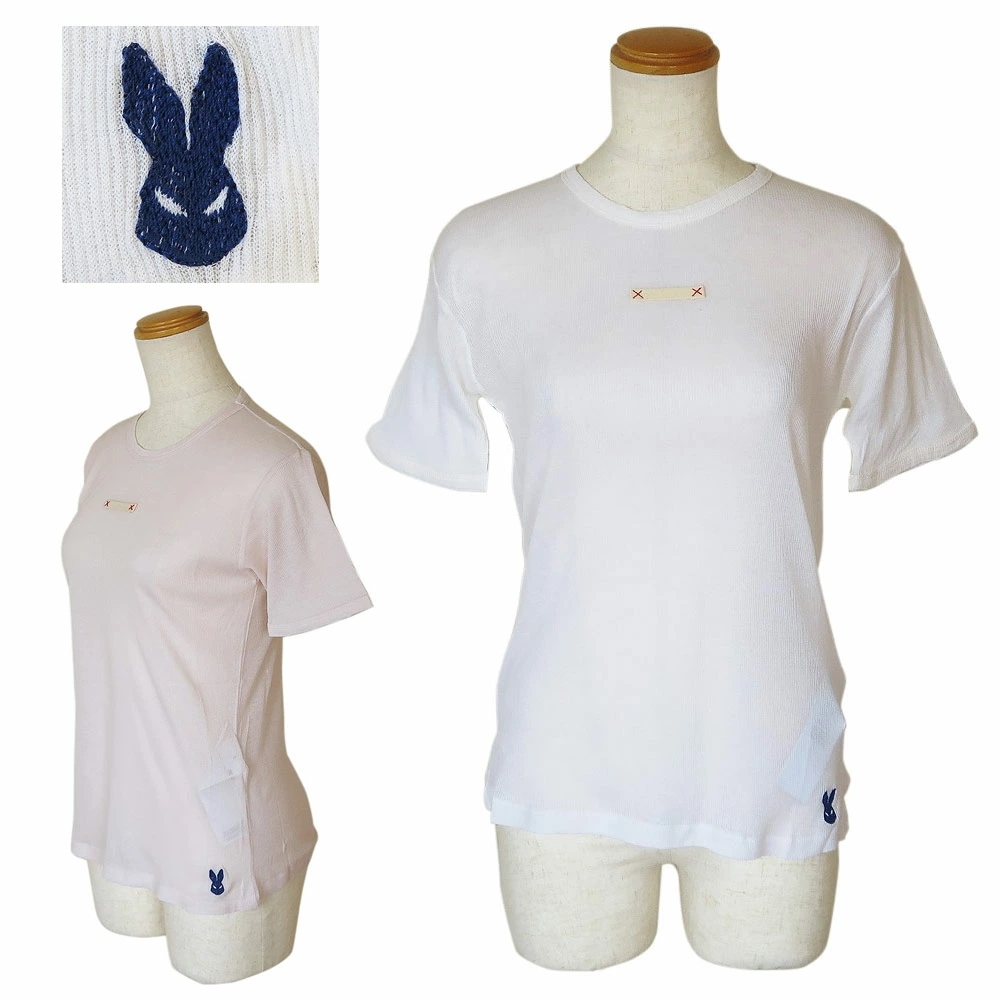 Tシャツ 半袖 レディース S30GC0736 S23396 トップス インナー クルーネック ラビット 刺繍 コットン シルク 10,718円