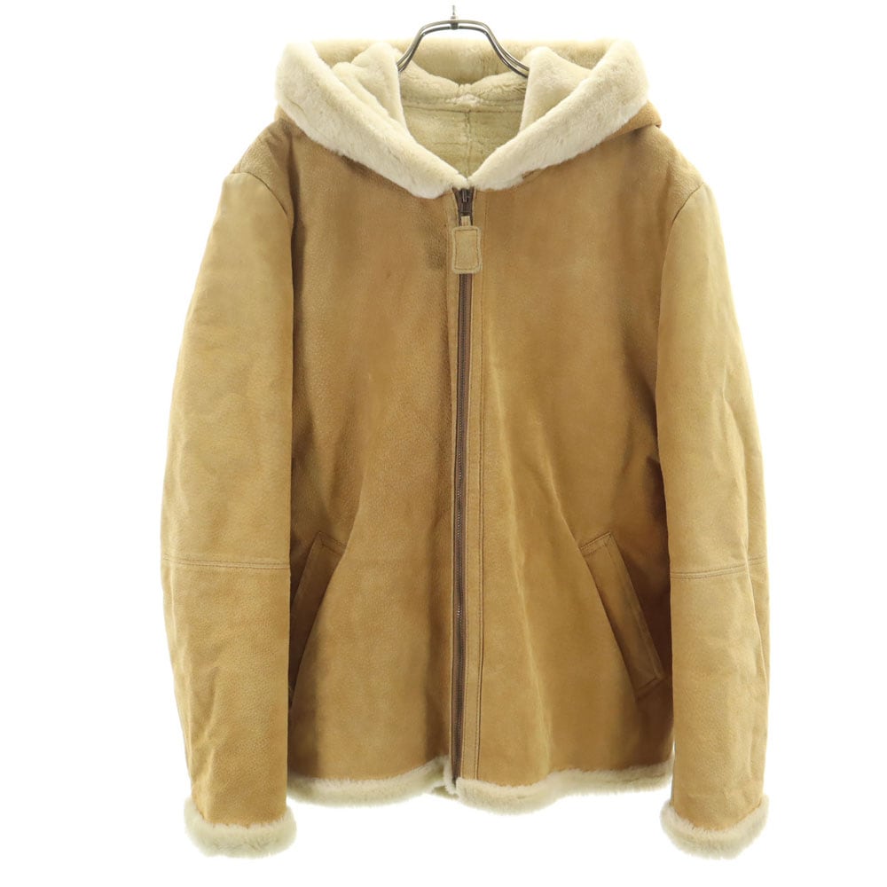 サジェッション 90s オールド ビックスキン ムートンジャケット M ベージュ SUGGESTION メンズ 古着