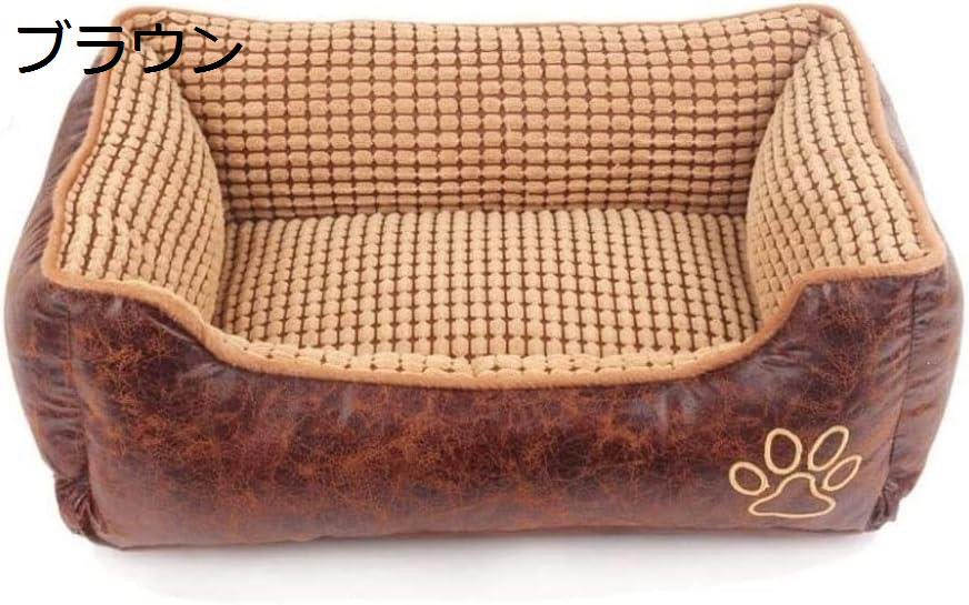 ペットベッド 犬 ベッド 猫 べッド 足ペットソファ　ノンスリップ　犬ベッド　底暖かい　猫ベッドハウス　ソフト　ヴィンテージスエード巣　クッション　小中大型犬用 ペット用ベッド