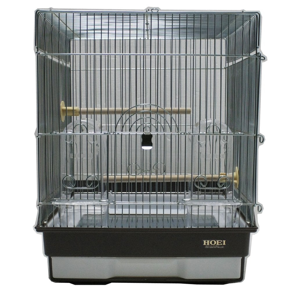 鳥かご　ＨＯＥＩ　３５角Ｇ　ブラウン　（３７X４１．５X４４ｃｍ）　セキセイ　小型インコ　フィンチ　本体アミ２つ分け　ＣＲＣ55―15―10―10―00 6,839円