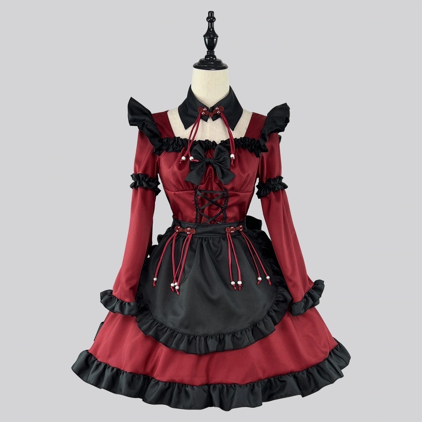 【2025新作】新作【フルセット】中ゴシック小悪魔ロリータメイドドレスワンピースアニメcos服コスチューム
