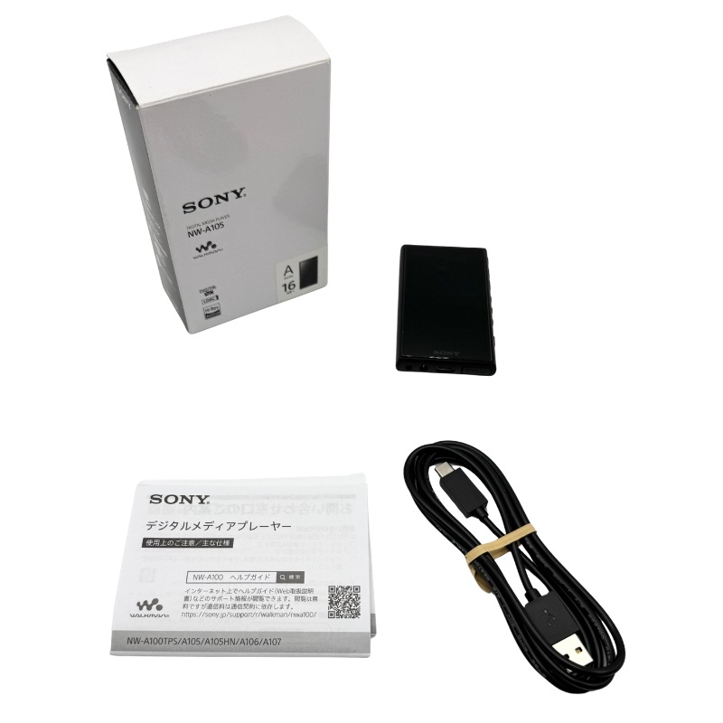 【中古 動作確認済】 ソニー ウォークマン 16GB Aシリーズ NW-A105 ブラック NW-A105 BM