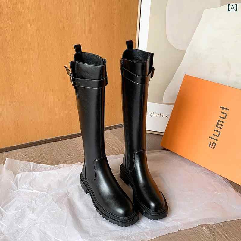 ロングブーツ レディース タイトフィット シンプル おしゃれ スタイルアップ ナイト ブーツ 春秋 ストレート ハイ ブーツ 冬 裏起毛 6,829円