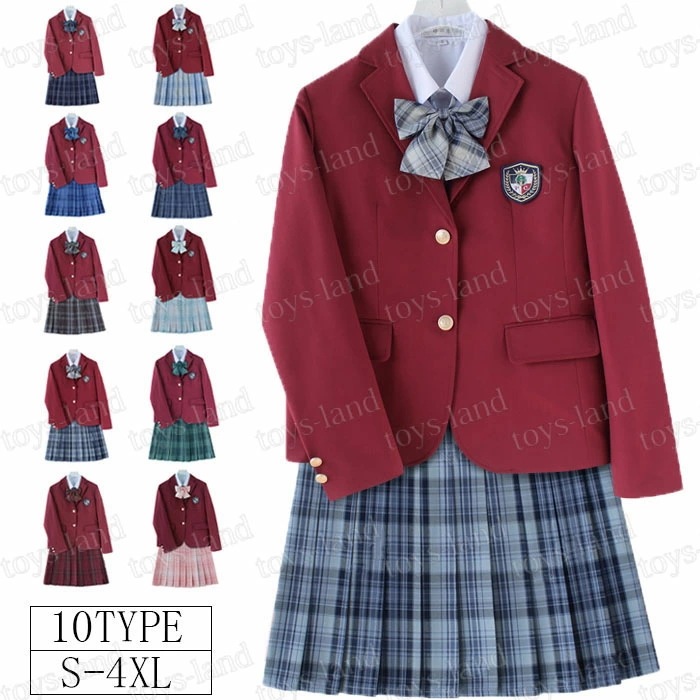 高校 制服　ブレザー　女子高生 フォーマルスーツ 入学式スーツ 入学式 スーツ 卒業式服 チェックスカート 春秋ブレザー ジャケット紺 なんちゃって制服　JK制服 大きいサイズ スクールブレザー 制服