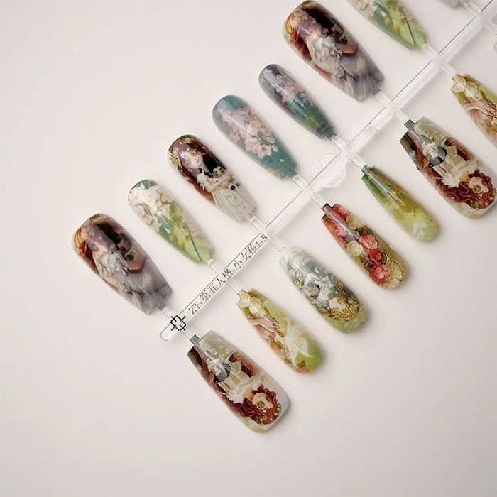 第五人格-女の子1痛甲ネイル二次元着用甲付け爪非手作りゼリー40枚甲