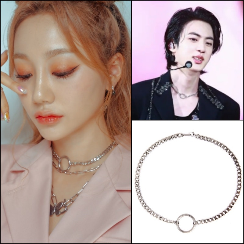 CIRCLE CHAIN CHOKER NECKLACE [BTS JIN着用]