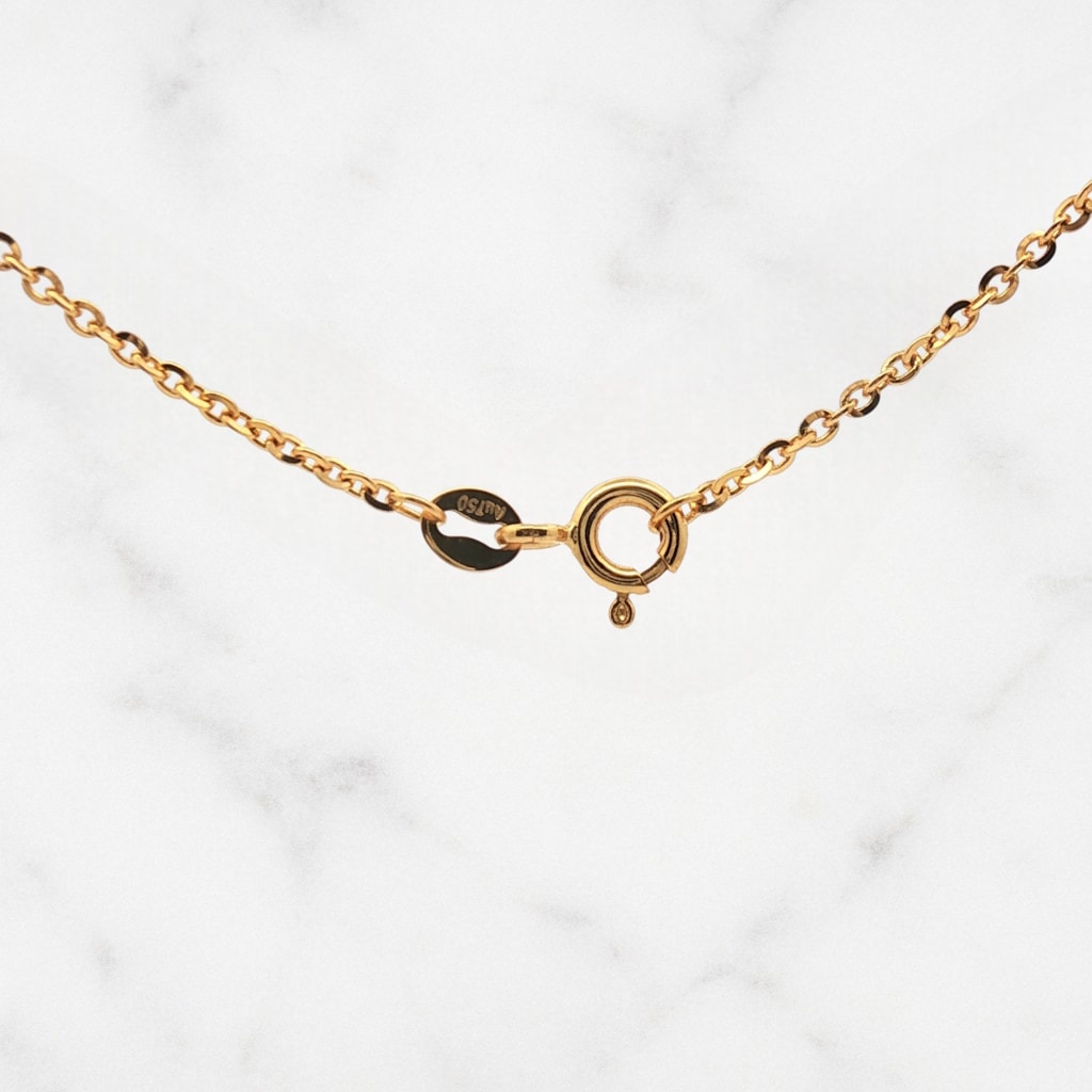 18Kゴールドの細幅チェーンネックレスジュエリー 金のささやき毎日使える万能アイテム