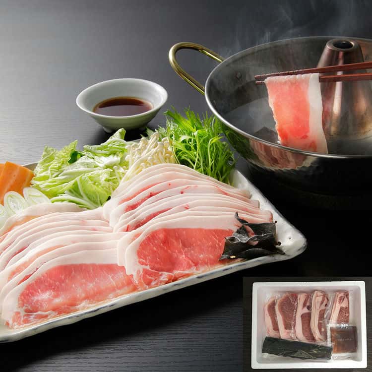 北海道真狩産 ハーブ豚のロースしゃぶ Eセット (100g5) 離島は配送不可 80324 お歳暮 お中元 お土産 ご進物 ギフト 贈り物に最適