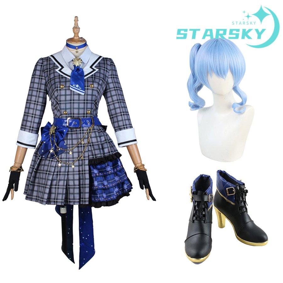 バーチャル YouTuber　hololive 星街すいせい　風　コスプレ衣装　コスチューム　服　コスプレ靴 　ウィッグ追加可能　ハロウィン　イベント