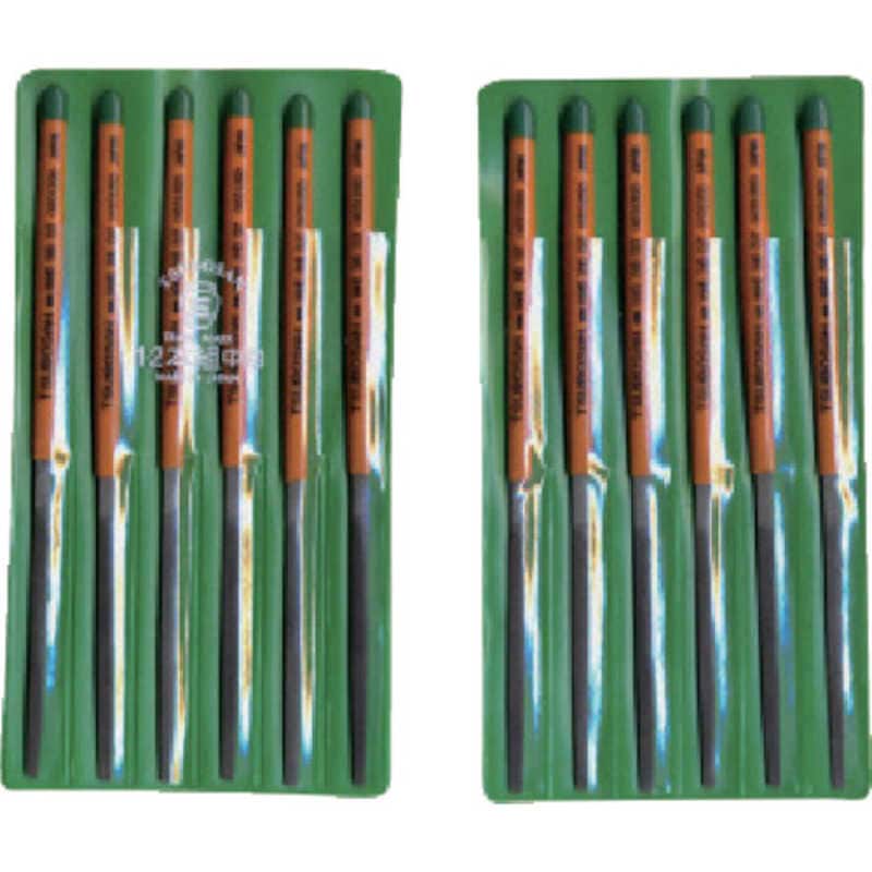 ツボサン　組ヤスリ 12本組 平 中目　HI01202