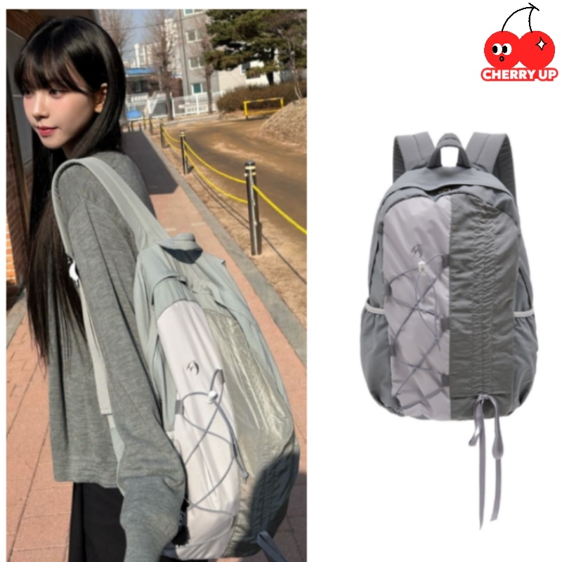 【エスパ カリナ着用】ハーフストリング ナイロンバックパック / グレー