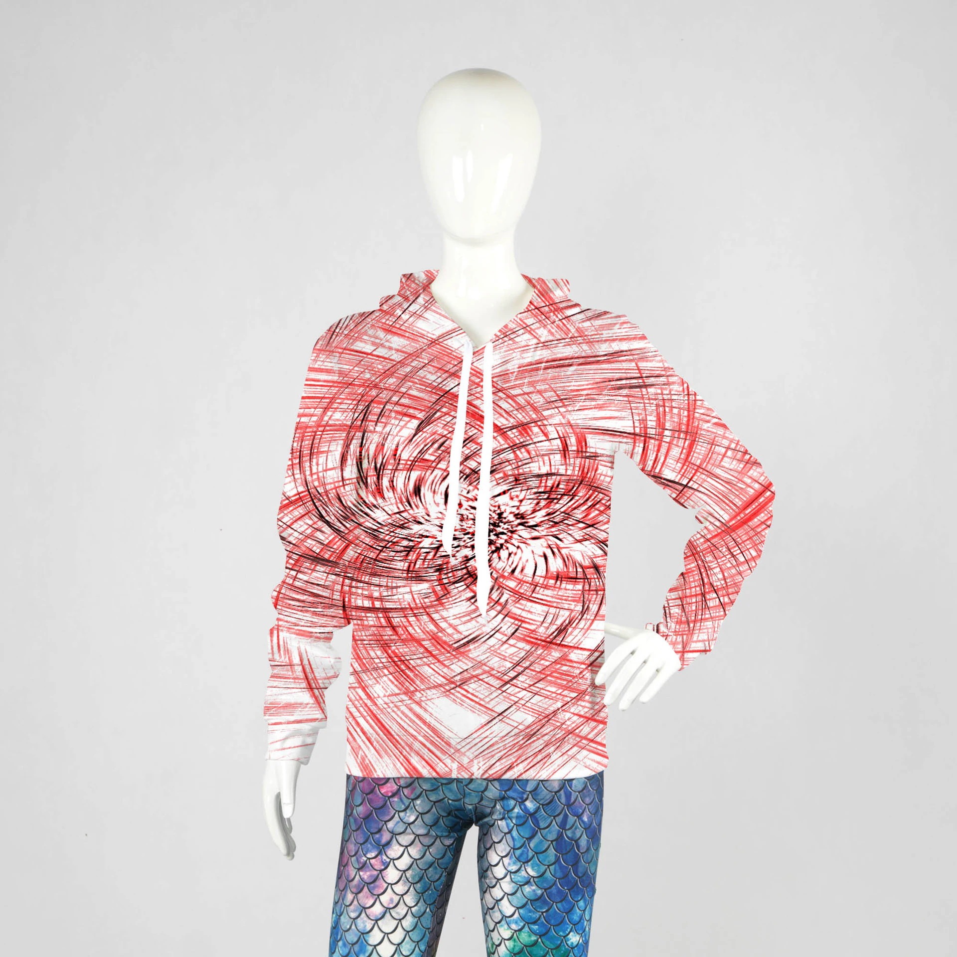 春と秋のレディース3Dシンプルルーズファッショントレンドの若い女性のエレガントなフード付きスウェットシャツ