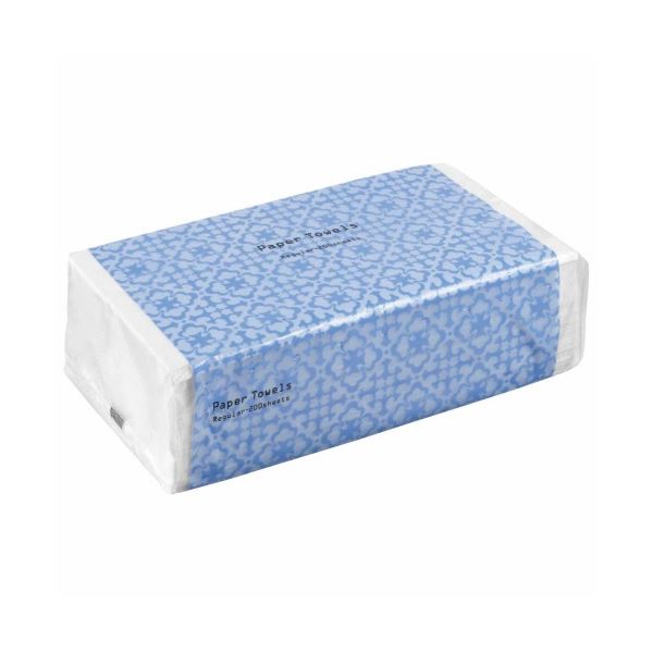 （まとめ）TANOSEE ペーパータオル（レギュラー） 200枚/パック （5パック）[x5]