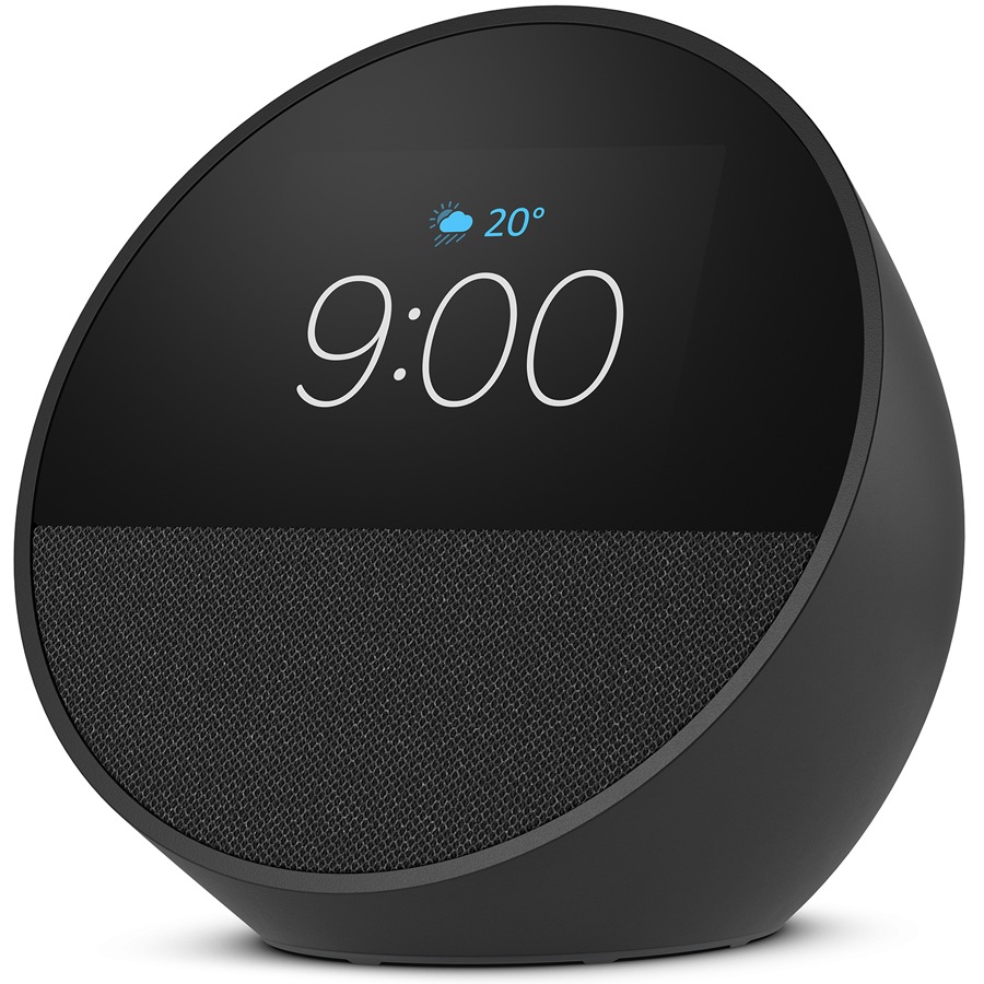 Amazon（アマゾン） B0C2S4K41G Echo Spot（2024年発売） - スマートアラームクロック with Alexa鮮やかなサウンド (ブラック) B0C2S4K41G