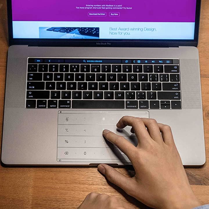 macbook pro 13 2020/M1 ナムス trackpad cover トラックパッドカバー tenkey( silver, 82mm x 132mm x 0.26mm)
