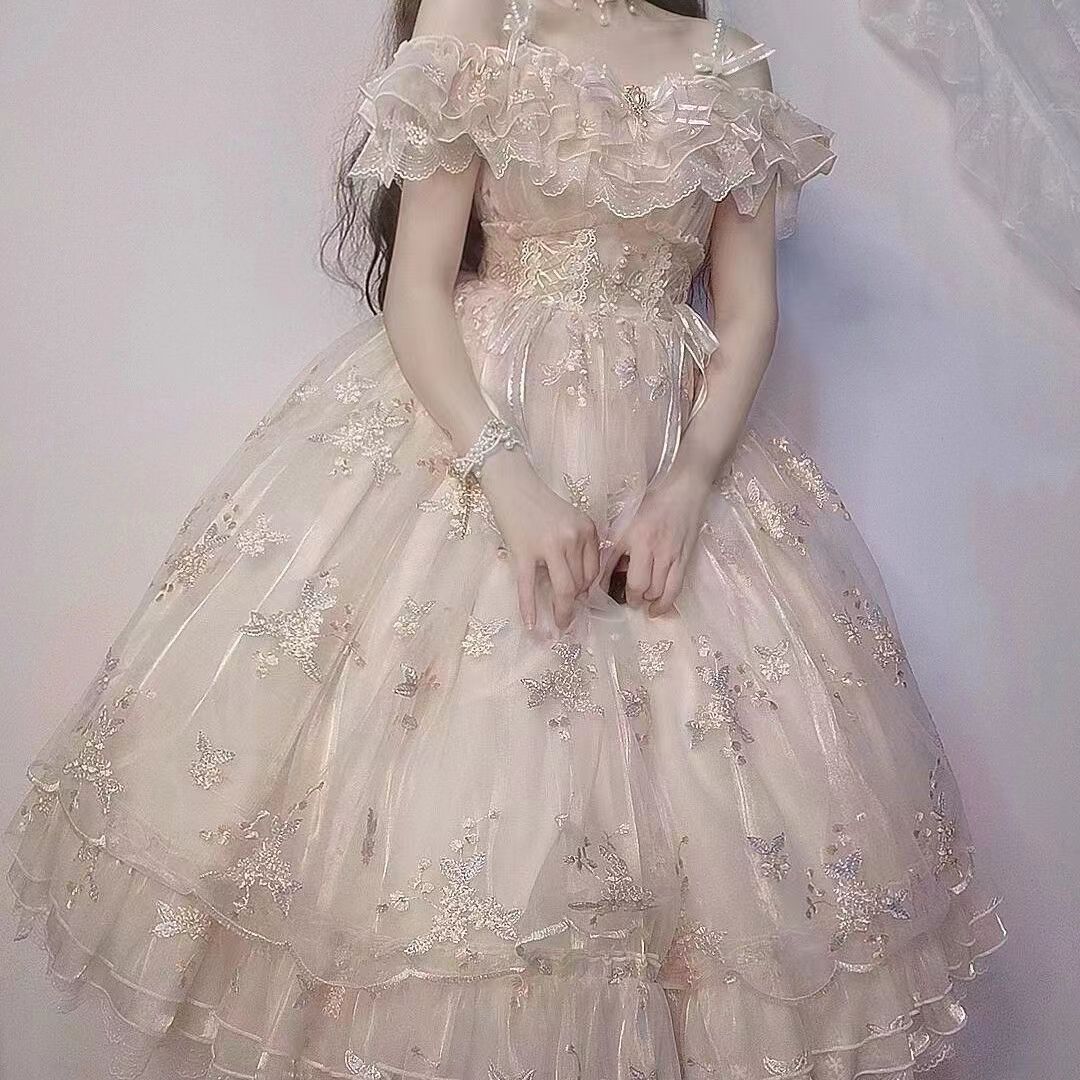 コスプレ 韓国 花神 lolita スカート枚 キャミソールワンピース 花嫁 日常金 夏と秋 茶会