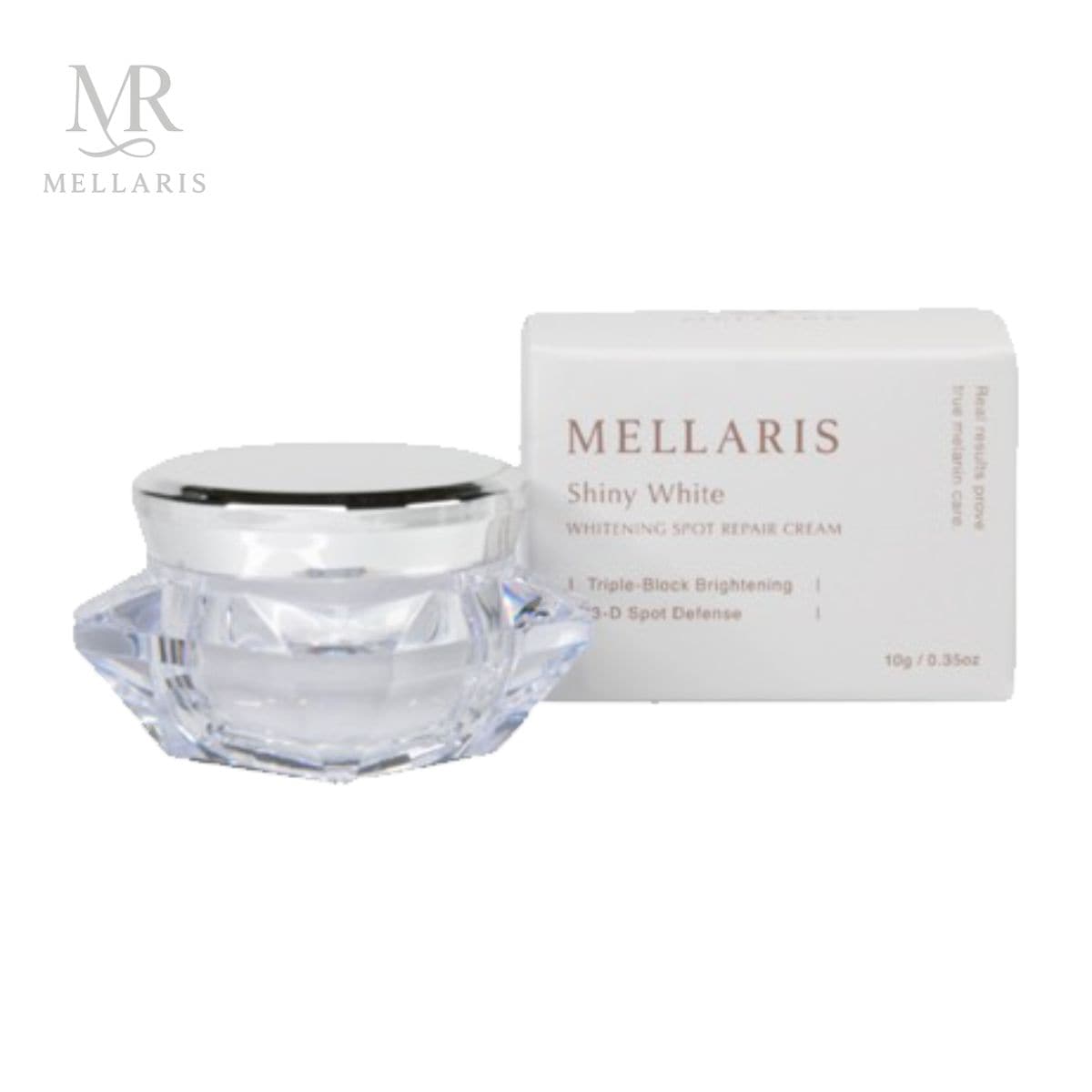 【MELLARIS】シャイニーホワイトクリーム：10g（アフターケアクリーム）　ボディ用　脇　肘　膝　お尻　メラリス　国産メラニンケア　アフタークリーム　ホームケア　メラリス