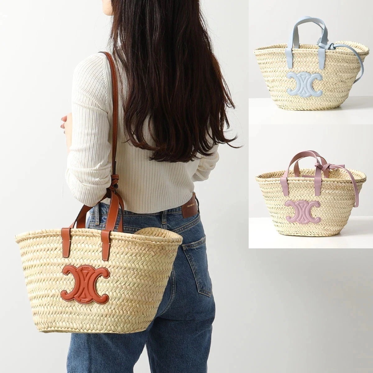 CELINE セリーヌ かごバッグ Teen Triomphe ティーン トリオンフ 113832EFA .04LU 113832CGG.07PB 113832