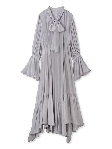 スカーフネックイレヘムワンピ SWFO234118 レディース LBLU