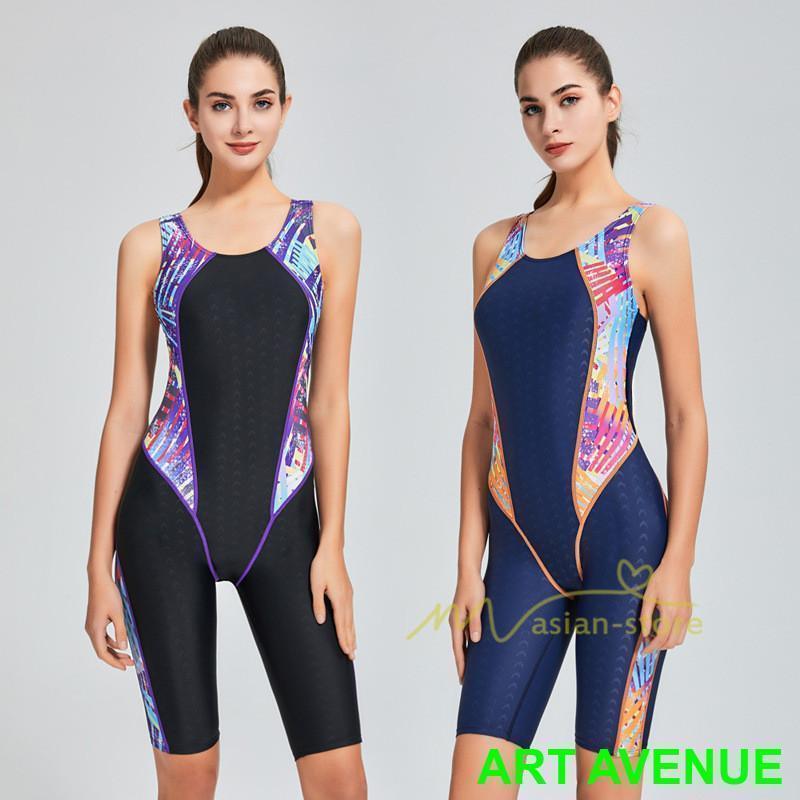 競泳水着 レディース フィットネス水着 ワンピース オールインワン 体系カバー スリムデザイン フィットネス 水着 競泳用 練習用 トレーニング水着 スパッツ 夏