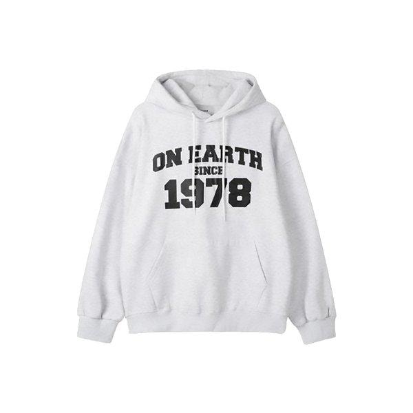 メンズ1978オーバーサイズ起毛フード付きTシャツRM-TSK-Q058-白 Melange