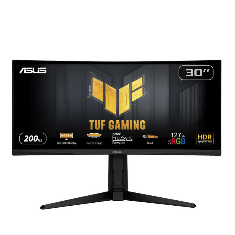 ASUS エイスース　湾曲ゲーミング液晶ディスプレイ VG30VQL1A TUF Gaming ［29.5型 /UltraWide FHD(2560×1080) /ワイド /曲面型］