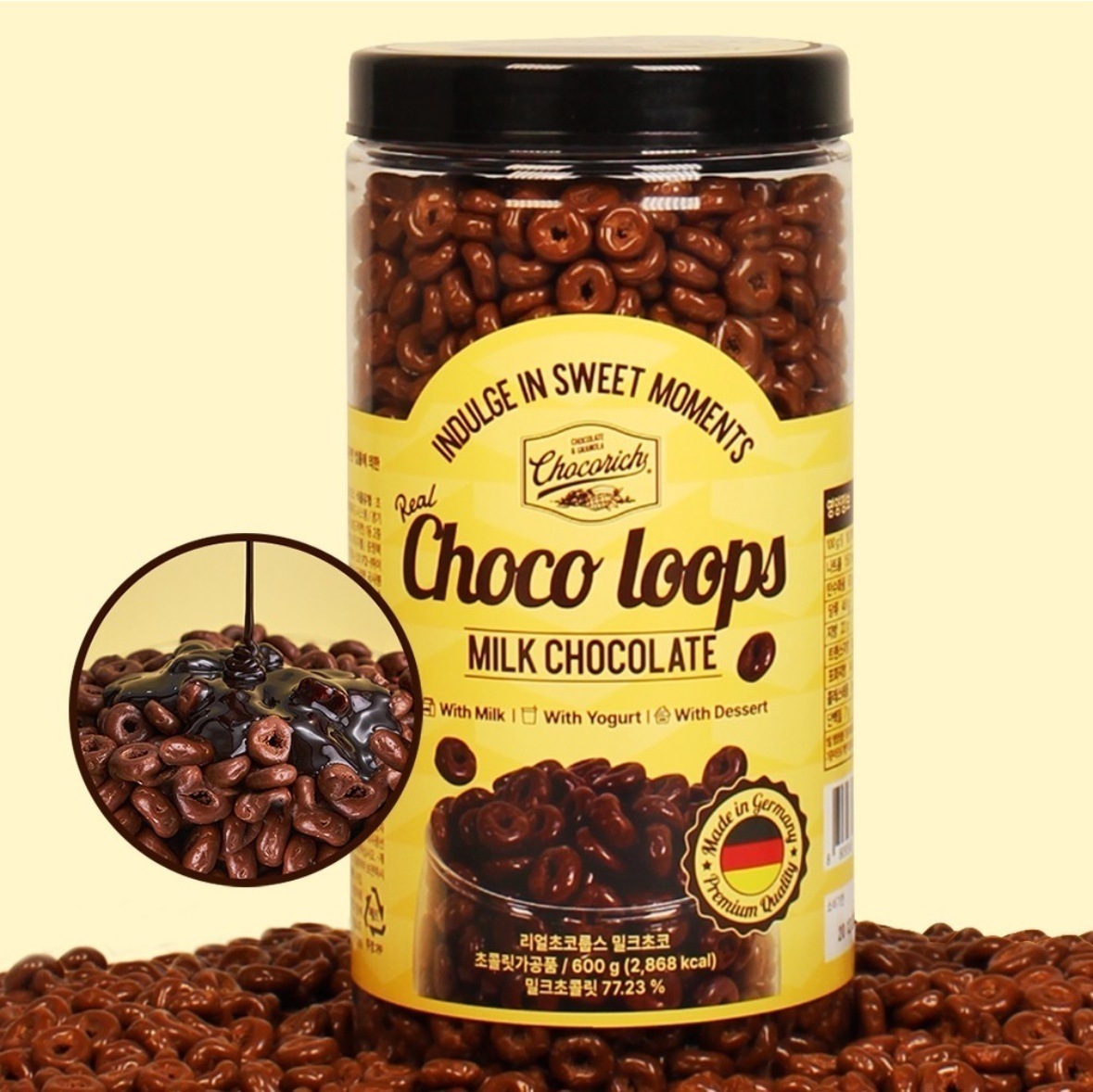 ビヨット チョコリング [ドイツ産] チョコリッチ リアル チョコルプス ミルクチョコ 600g 大容量 チョコリング チョコシリアル