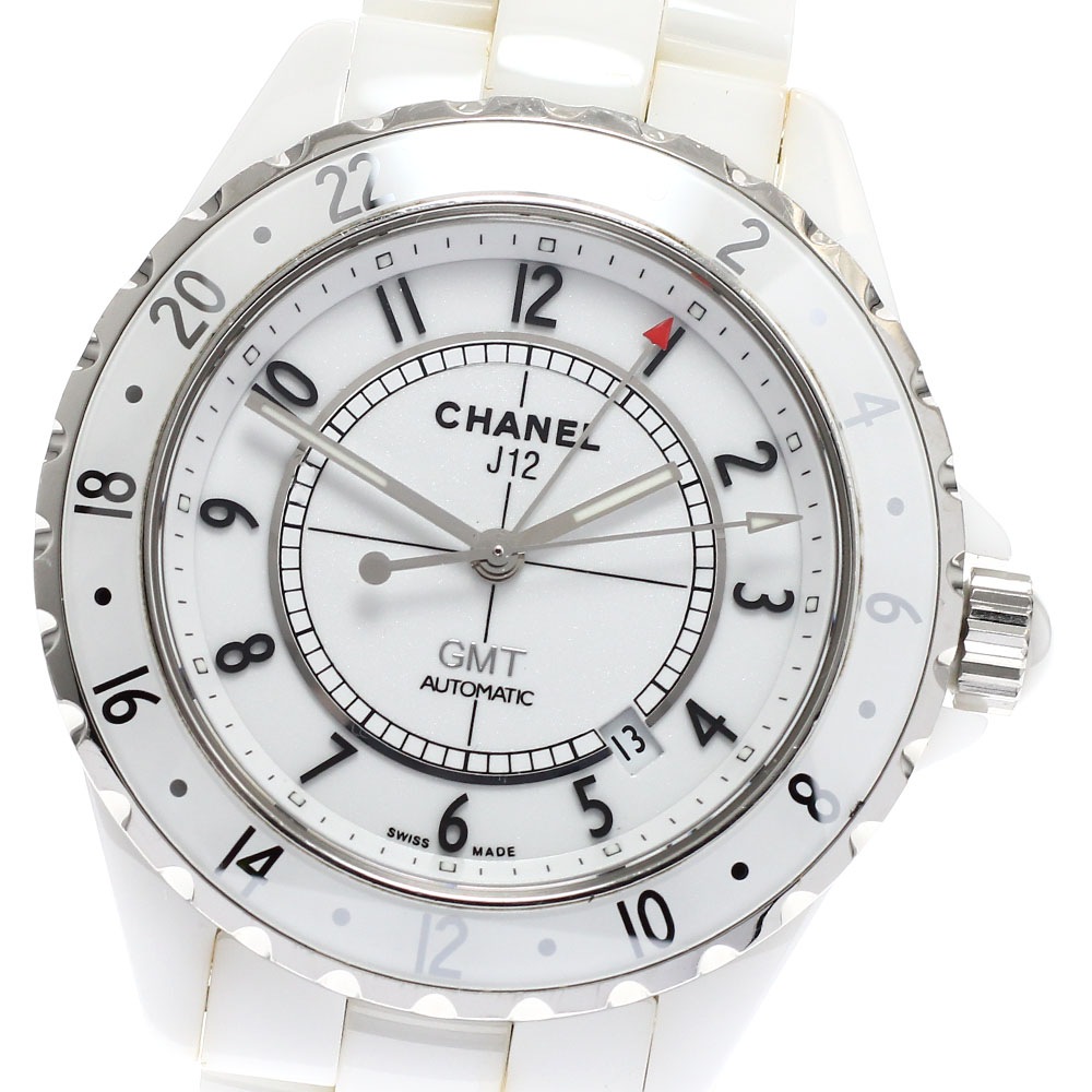 シャネル CHANEL H2126 J12 GMT デイト 自動巻き メンズ 保証書付き_922472【中古】
