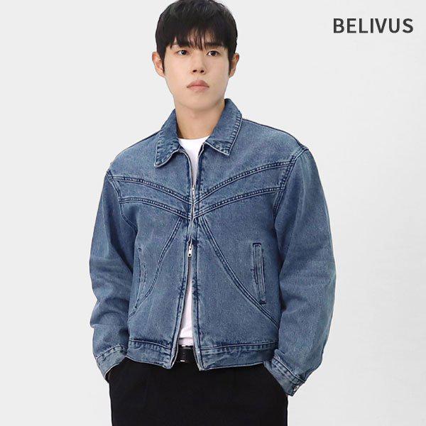メンズ 中間期 デイリー セパレート デニムジャケット セミクロップド ウォッシング デニムジャケット BXR056 7,088円